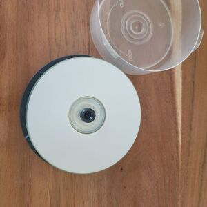 Blank C.d. bundle white matte surface media  stack